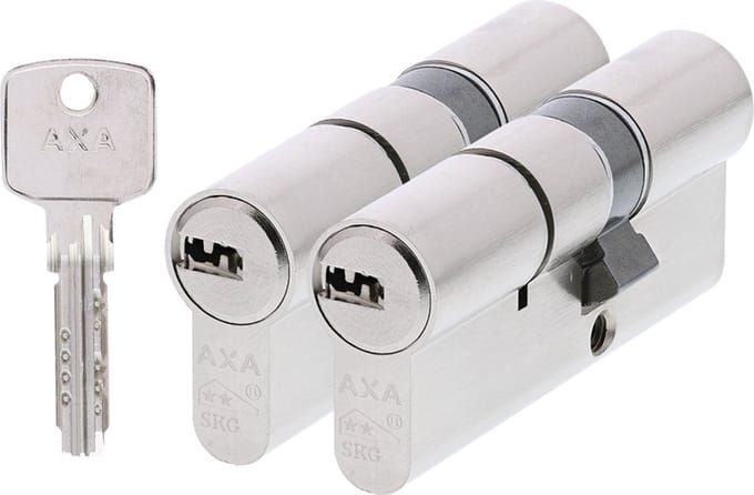 AXA Dubbele veiligheidscilinders (Comfort Security) 30-45 mm: 2 stuks gelijksluitend - SKG**