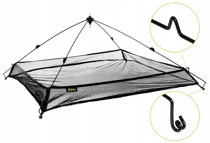 Delphin - Kruisnet - 100 x 100 cm – PE-net - Met opstaande rand - opvouwbaar - maaswijdte 5 x 5 mm