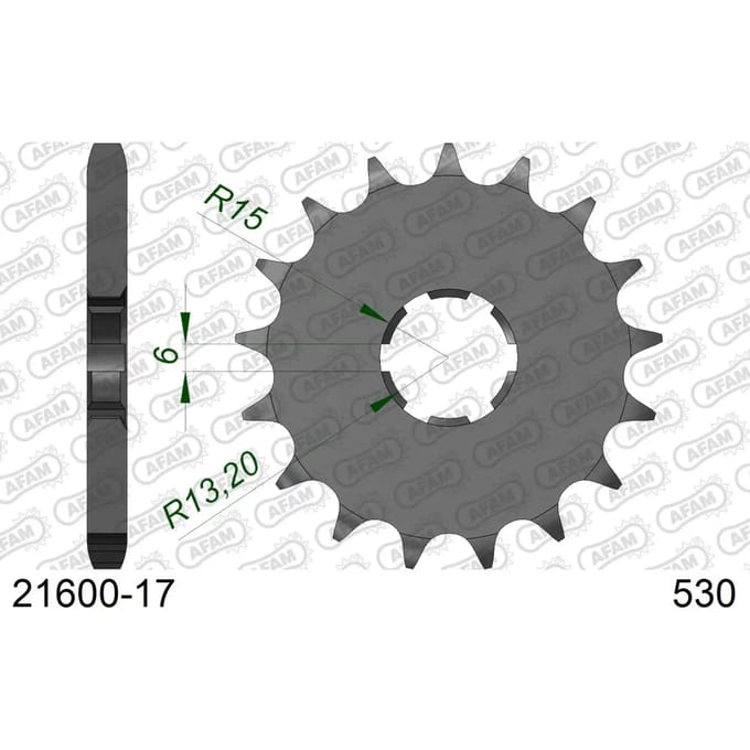 Tandwiel Afam 530 17 dents