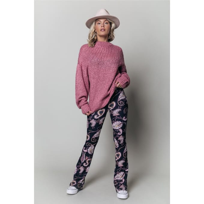 Colourful Rebel Paisley Peached Flare Broek - Maat S