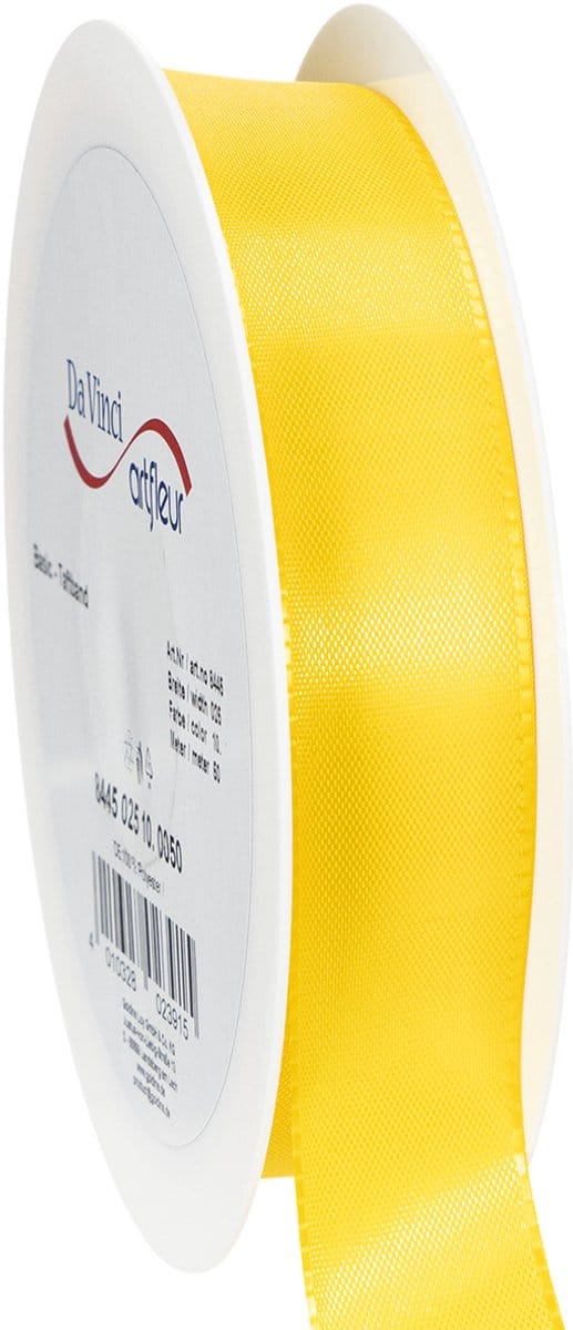 geel taftsatijn lint 25mm x 50 meter