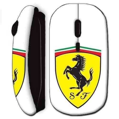 Souris Sans Fil Ferrari Logo Noire