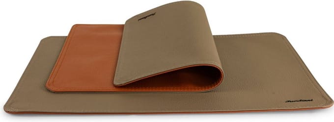 Basic Line | Dubbelzijdige Placemat in eco-leer | Omkeerbaar | 30x45cm | Abruzzo/Cayenne (L05/L07)