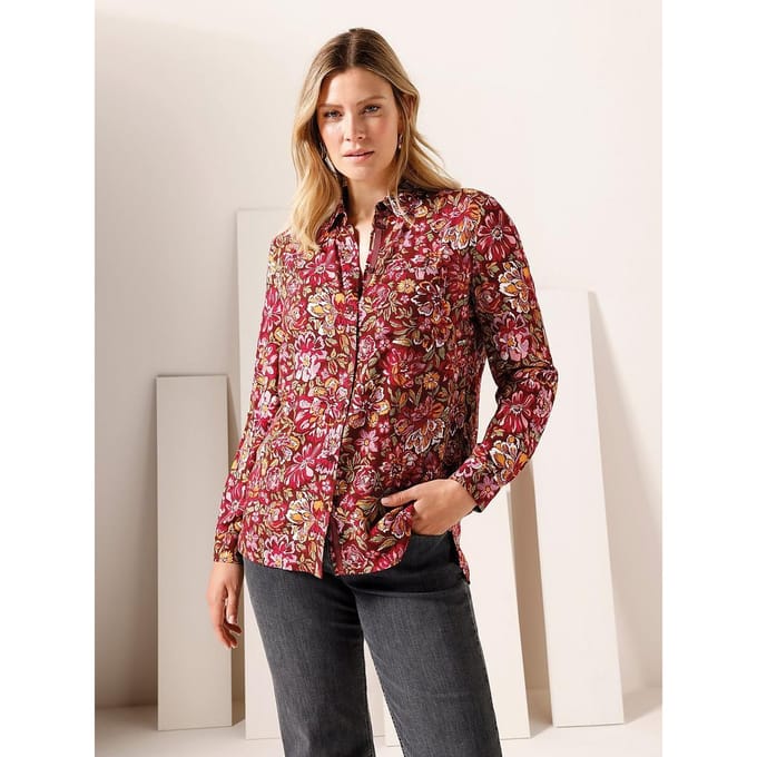 Blouse lange mouwen Van Anna Aura rood