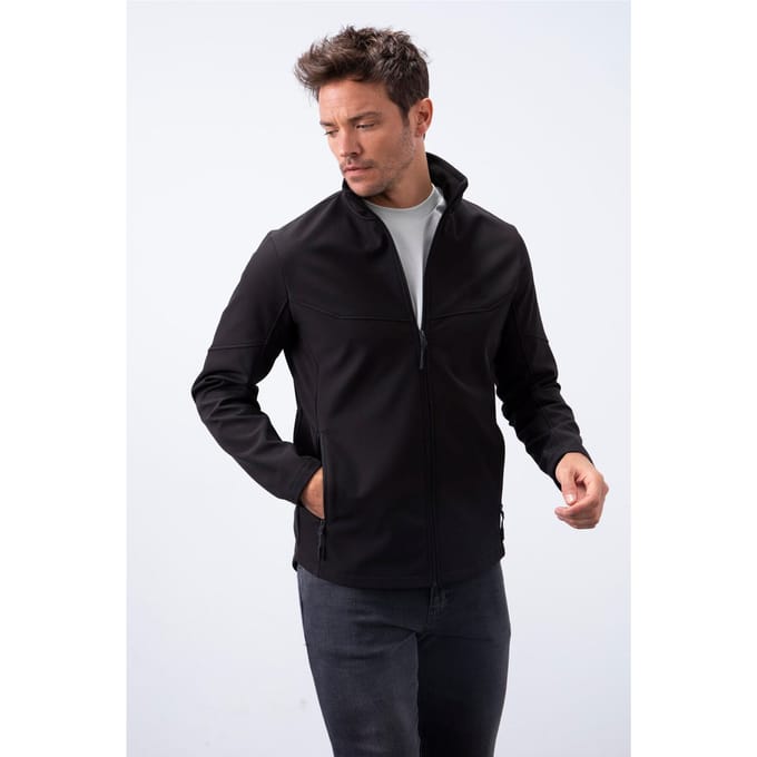 Heren Effen Scuba Zip-Front Jas