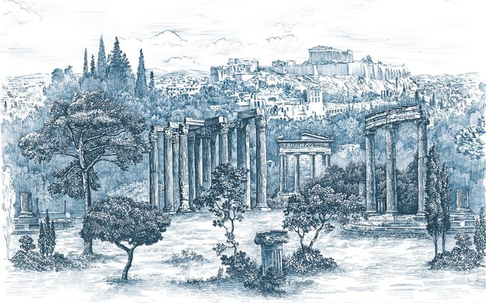 Fotobehang - Ruins 400x250cm - Vliesbehang