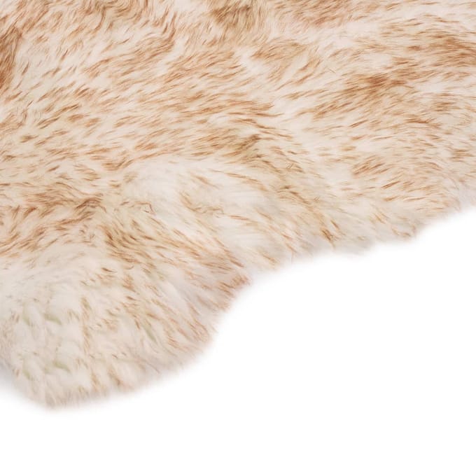 vidaXL - Vloerkleed - 60x90 - cm - kunstschapenvacht - gemêleerd - bruin