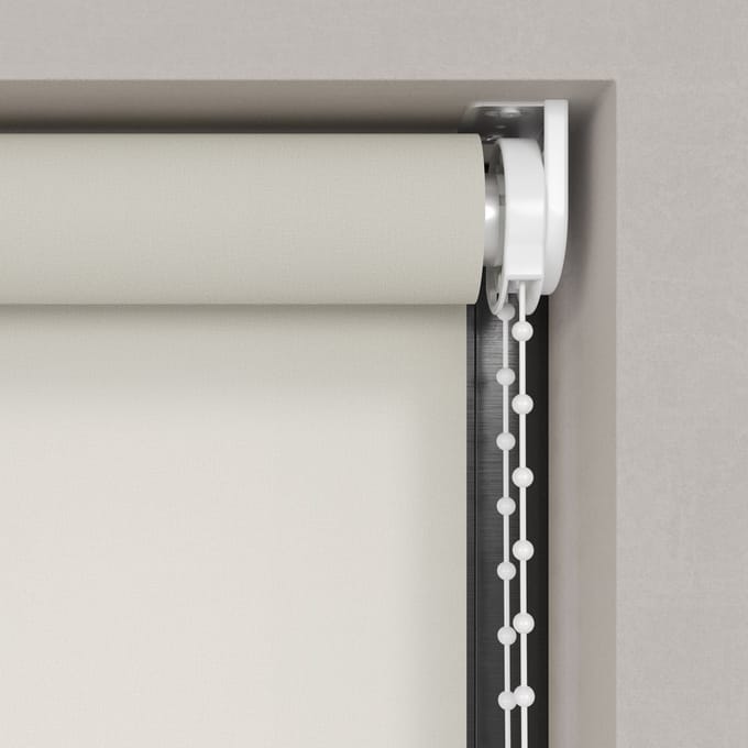 Dutchblinds Rolgordijn - lichtdoorlatend - Parel Wit - 155x190cm - Raamdecoratie op maat