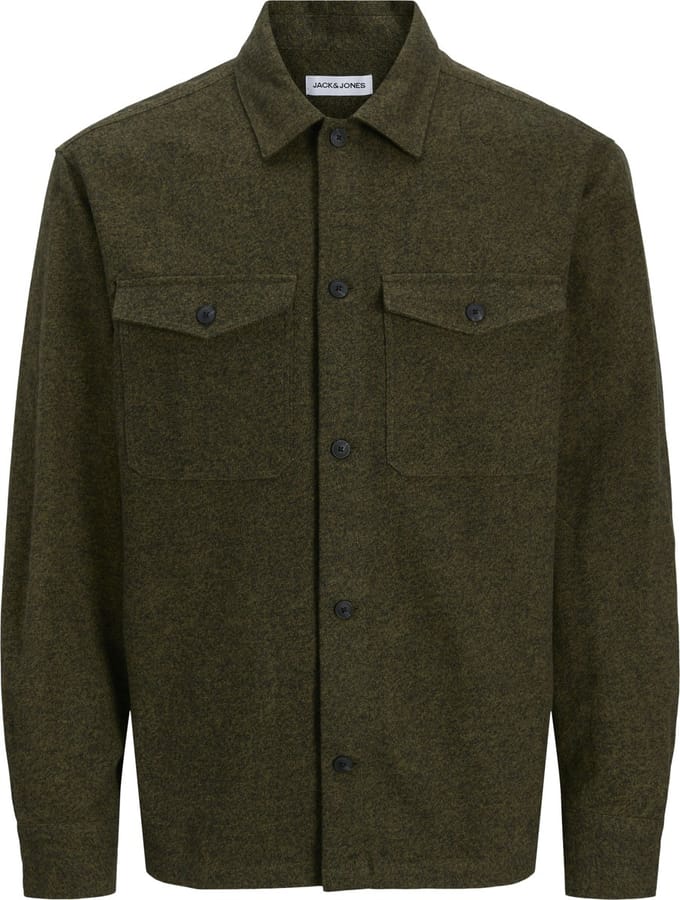 JACK&JONES ESSENTIALS - JJEPERFECT MELANGE OVERSHIRT LS SN Heren Overhemd