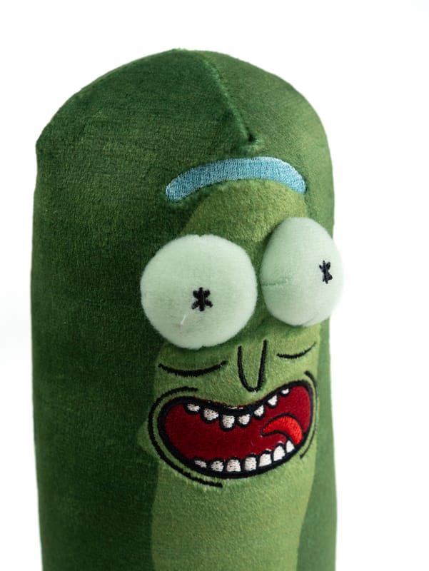 Rick and Morty Pickle Rick Pluche Kussen - Komkommer Decoratie 28x8cm