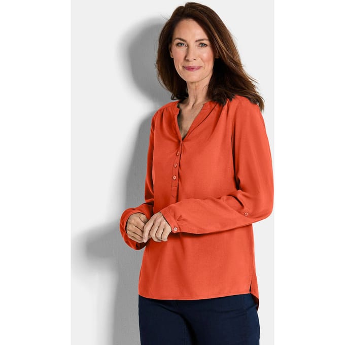 Blouse - terracotta - Gr. 19 van Goldner Fashion