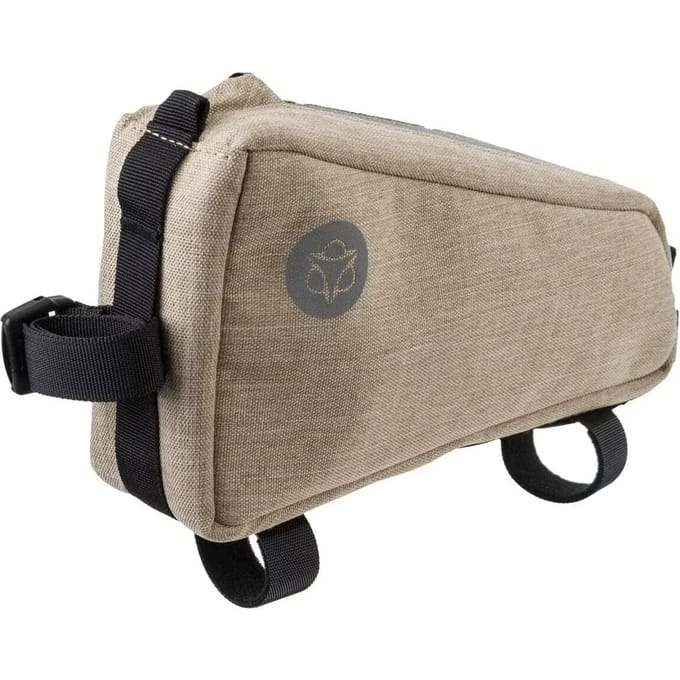 AGU Venture Top Tube Bag - Frametas - 0.7L - Beige - Fietszak - Waterafstotend - 3M Reflectie - Gerecycled Polyester - Met Ã©Ã©n hand te openen - Mesh binnenvakjes