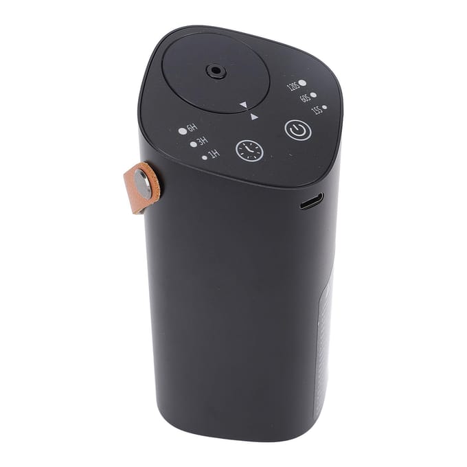 Diffuseur d'Huiles Essentielles Sans Eau Aluminium Silencieux Portable Diffuseur de Parfum pour Voiture Aromathérapie black