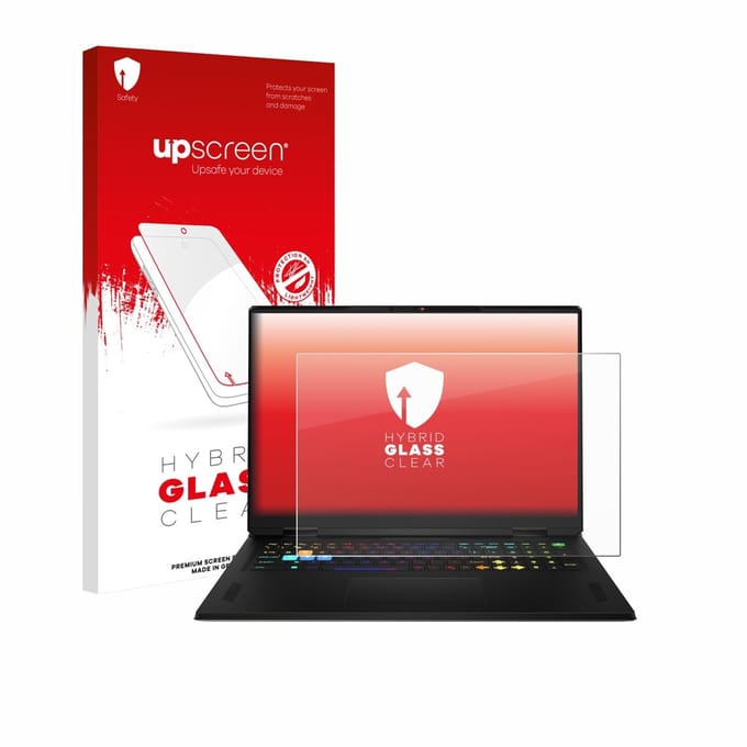 upscreen - Screenprotector voor MSI Vector A18 HX 2025 - Folie Beschermfolie Beschermglas transparant