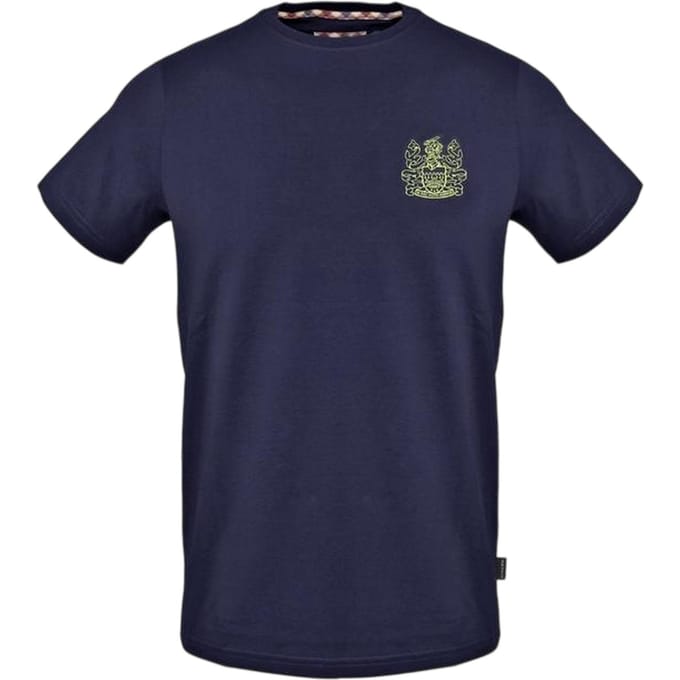 Aquascutum Heren Jersey Crew Hals T-shirt (Marine)