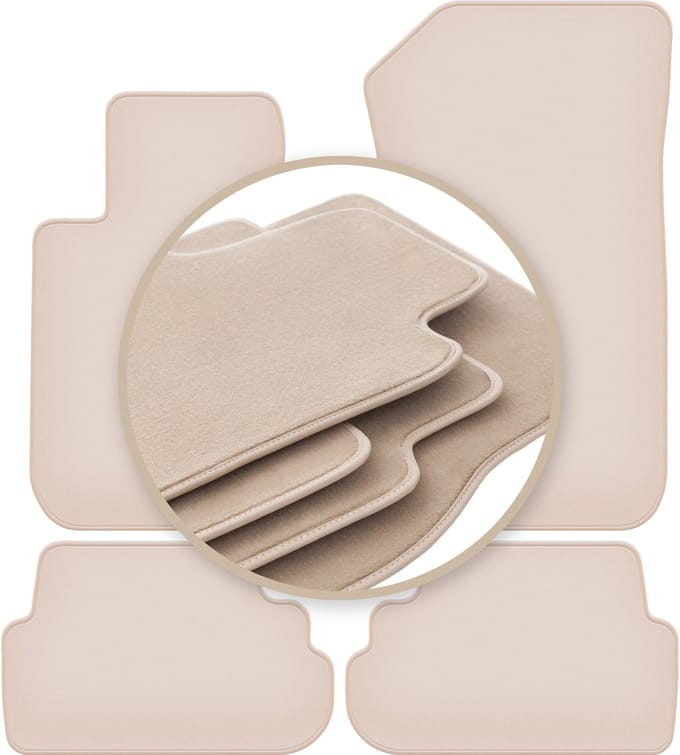PREMIUM beige vloermatten voor: BMW 1 E88 cabriolet 2004-2011