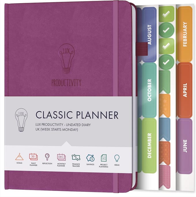Gepersonaliseerde Ongedateerde Dagplanner voor Dagelijkse Organisatie en Mindfulness