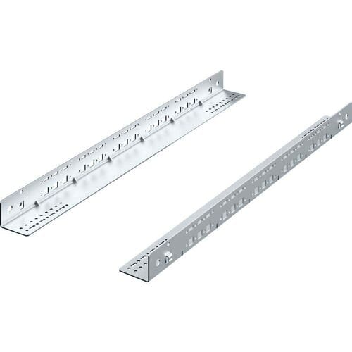 Rittal 5501.420 19 inch Rails voor patchkast 1 HE Variabele bevestigingsrails, Geperforeerd