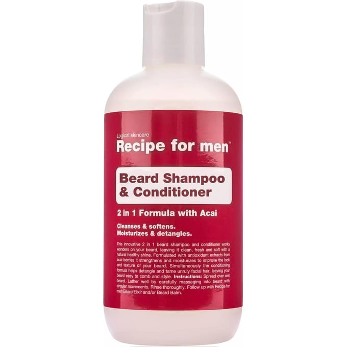 Recipe For Men - Verzorgende Baardshampoo en Conditioner in één - Beard Shampoo & conditioner 250ml