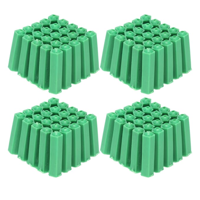 100 stuks M6 Expansiebuis Plastic Muurplug Bevestiging Expansiebuis Accessoire Groen