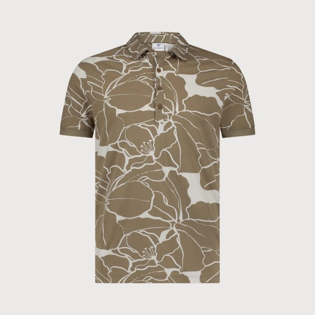 Blue Industry De bloemdessin polo |