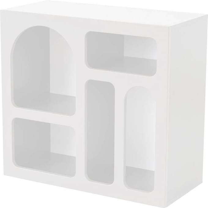 Vente-unique Sidetable met 5 nissen - Wit - LUELA