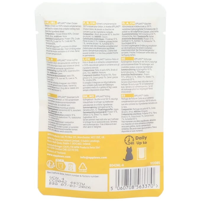 Applaws Kitten Kipfilet - Natuurlijk supplement voor kittens 50 Voeding
