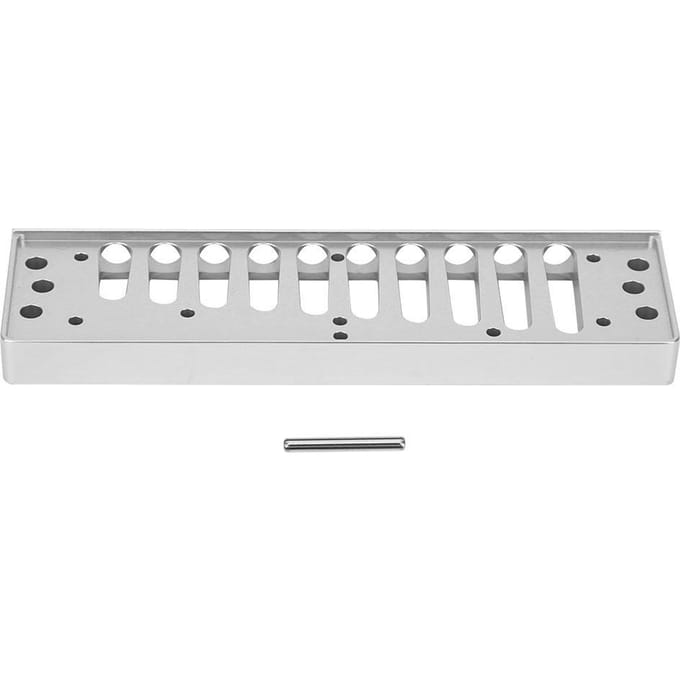 Mondharmonica Kam 10?Gaten Blues Harp Kam Onderdeel voor HOHNER SP20 Aluminiumlegering Mondharmonica zilver