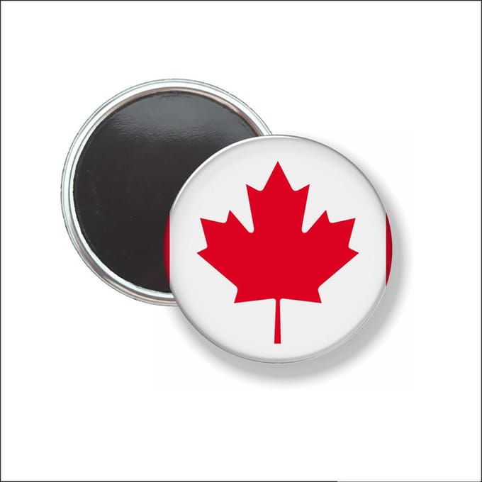 Button Met Magneet 58 MM - Vlag Canada - NIET VOOR KLEDING