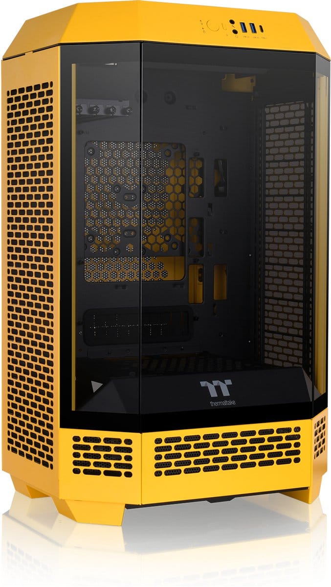 Thermaltake The Tower 300 Micro - PC Case - Behuizing - Gehard Glas - 2x140mm Ventilator - Geel