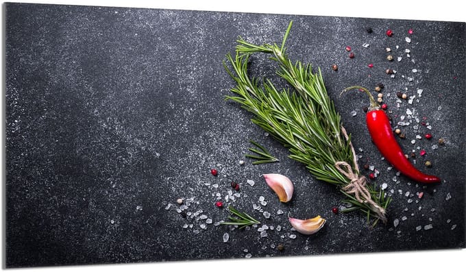 TMK ArtDeko - Glas Beschermplaat - 90x52 cm - Schist