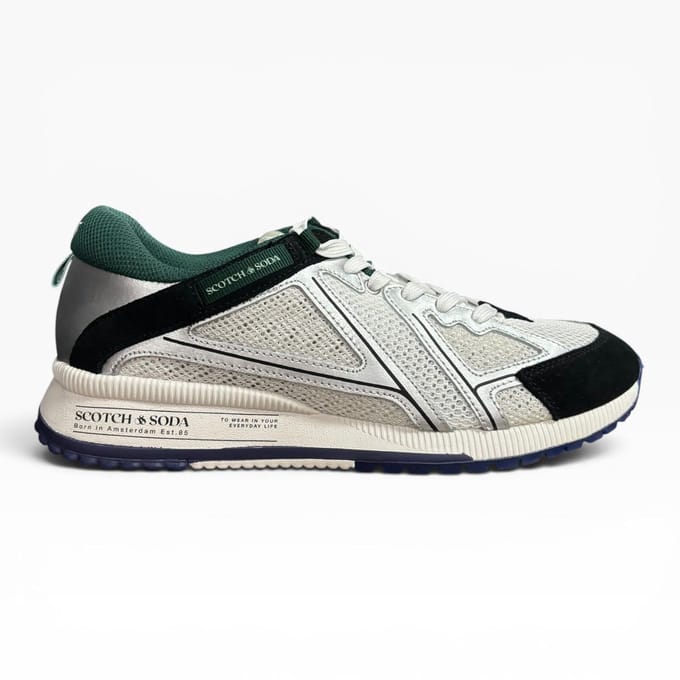 Scotch & Soda - Vivex - Sneakers - Wit / Blauw - Maat 42