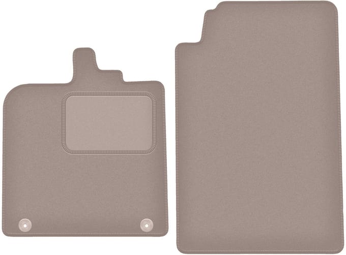 Beige velours vloermatten voor: Smart ForTwo II hatchback (2007-2014)