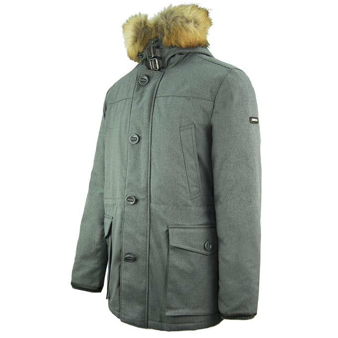 Hackett Londen donzen Arctic heren winterjas grijs