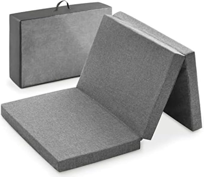 Schuimmatras - Campingmatras - 60 x 120 cm / Hoogte 6 cm - Gemêleerd Grijs