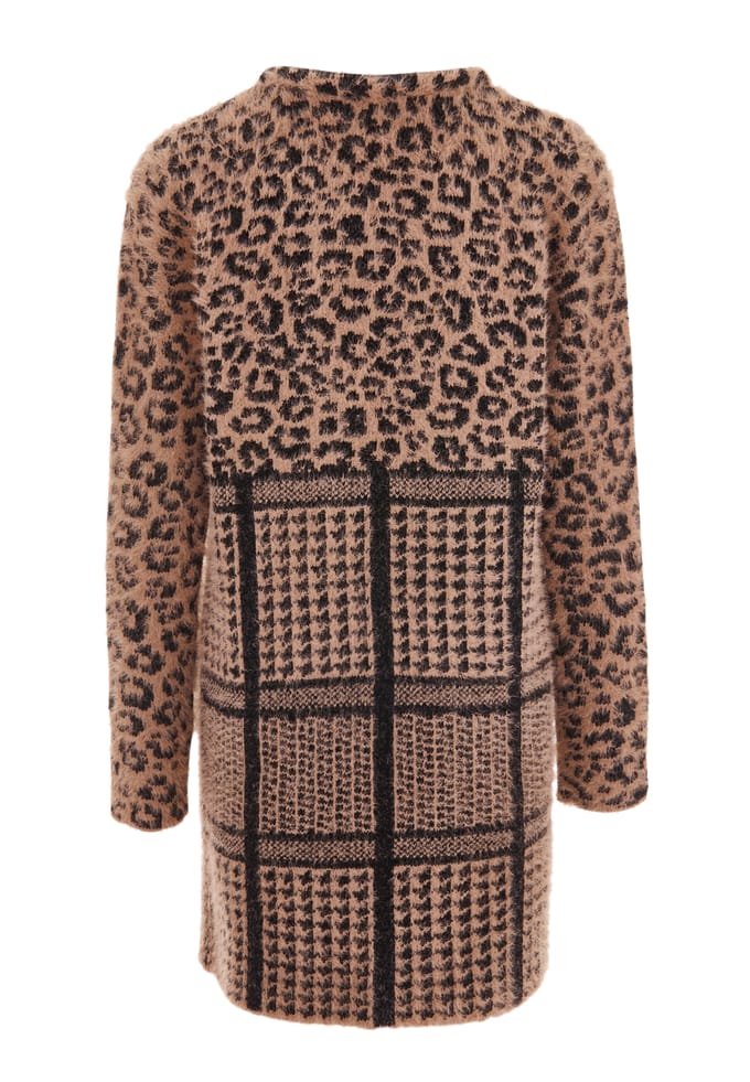 Faina Vest Dames Donker roze zwart