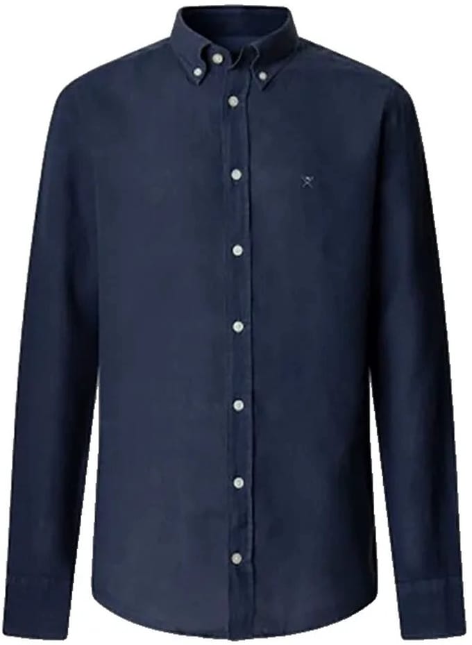 Hackett Hm3010635 Linen Overhemd Met Lange Mouwen Blauw L Man