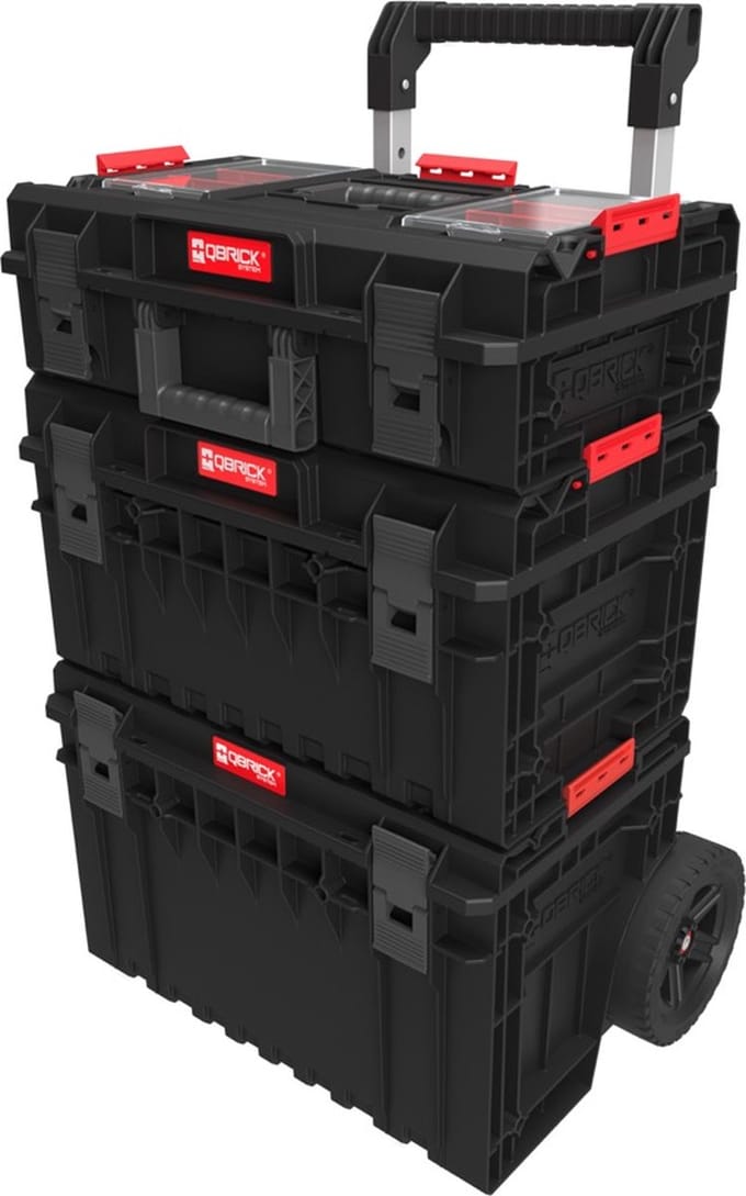 Qbrick System ONE Cart 2.0 + ONE 350 Profi 2.0 + ONE 200 Profi 2.0 stapelbaar IP66