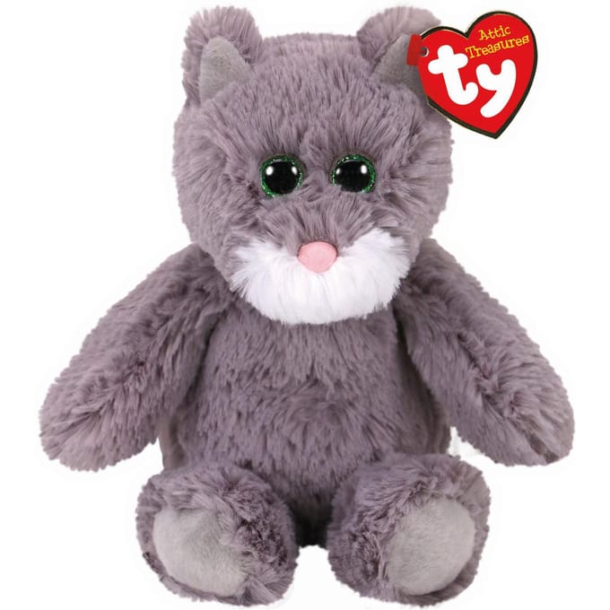 Ty TY Plush Cat grey with glitter eyes kit 33 cm