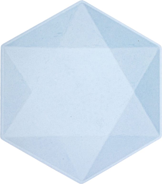 Lichtblauw Hexagon - Large