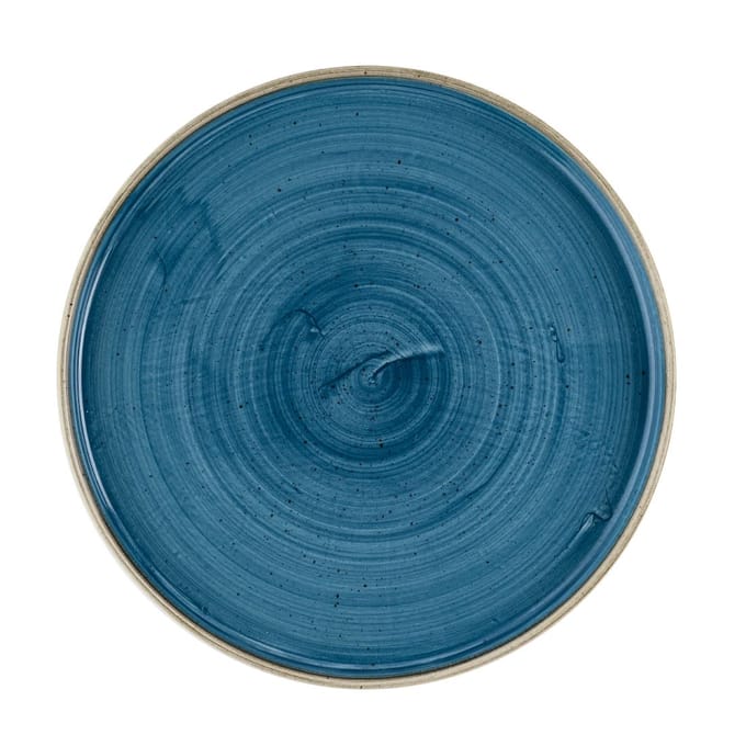 Churchill Stonecast Java Blue Bord Met Opstaande Rand 25.9cm (6 stuks)