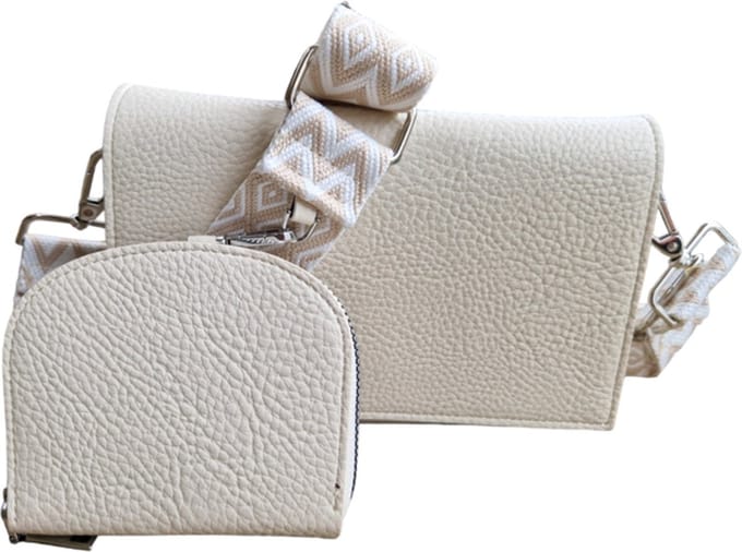 Tas Rouche - Beige - Met Beursje