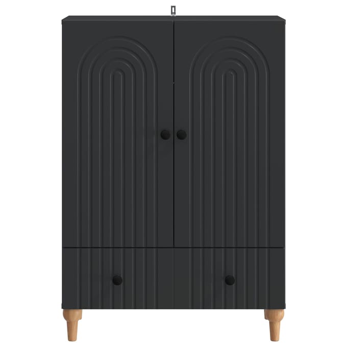 vidaXL - Dressoir - Zwart - 66 - x - 34,5 - x - 95 - cm - Bewerkt - hout