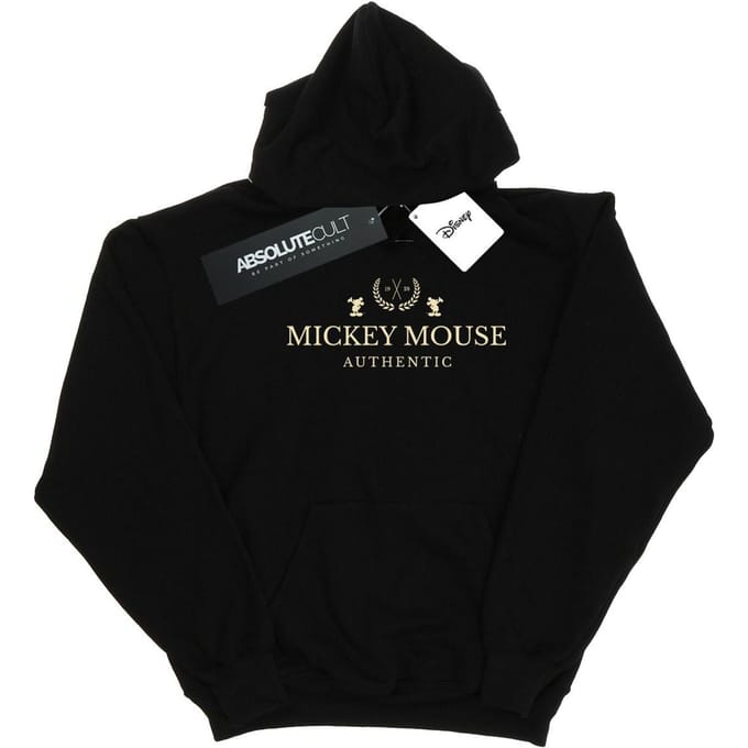 Disney Heren Mickey Mouse Authentic Hoodie (Zwart)