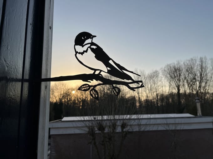 Birdwise metalen vogel zwaluw