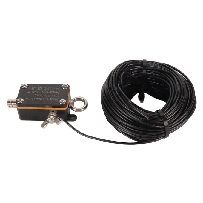 Draagbare HF End Fed Antenne 1‑30MHZ FE8 CW SSB 1:49 Balun Kortegolf Zakformaat Eindgevoede Radioantenne black