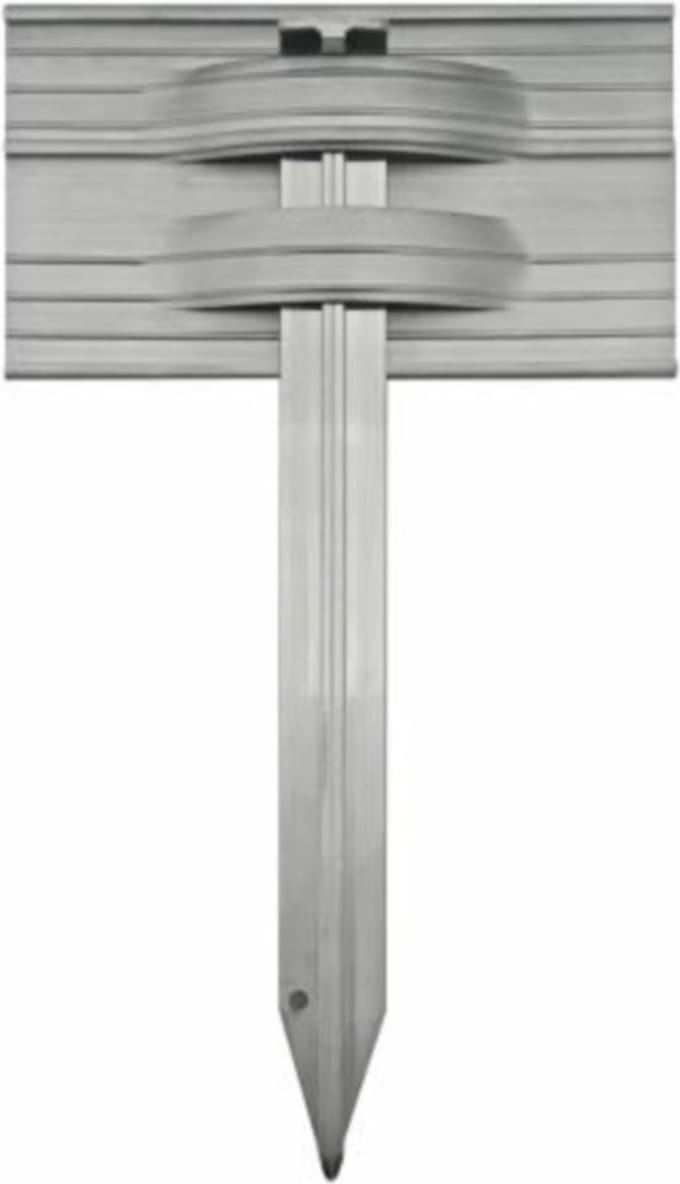 Set Erdankers Aluminium pour Bordures Pelouse Ultra Résistants | Ancrages Sol gris