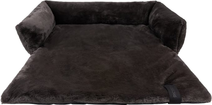 District 70 NUZZLE - Zachte Mand Voor Op De Bank - Large: 85 x 75 cm - Donker Grijs