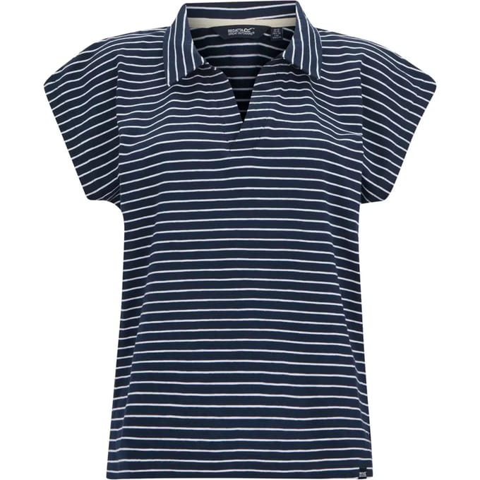 Dames Lorana T-shirt met kraag en korte mouwen