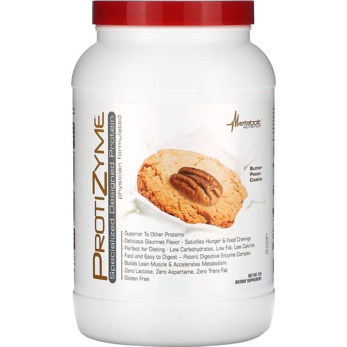 Metabolic Nutrition, Protizyme, Protéine Expertement Conçue, Biscuits Pécans Beurre, 2 lb.